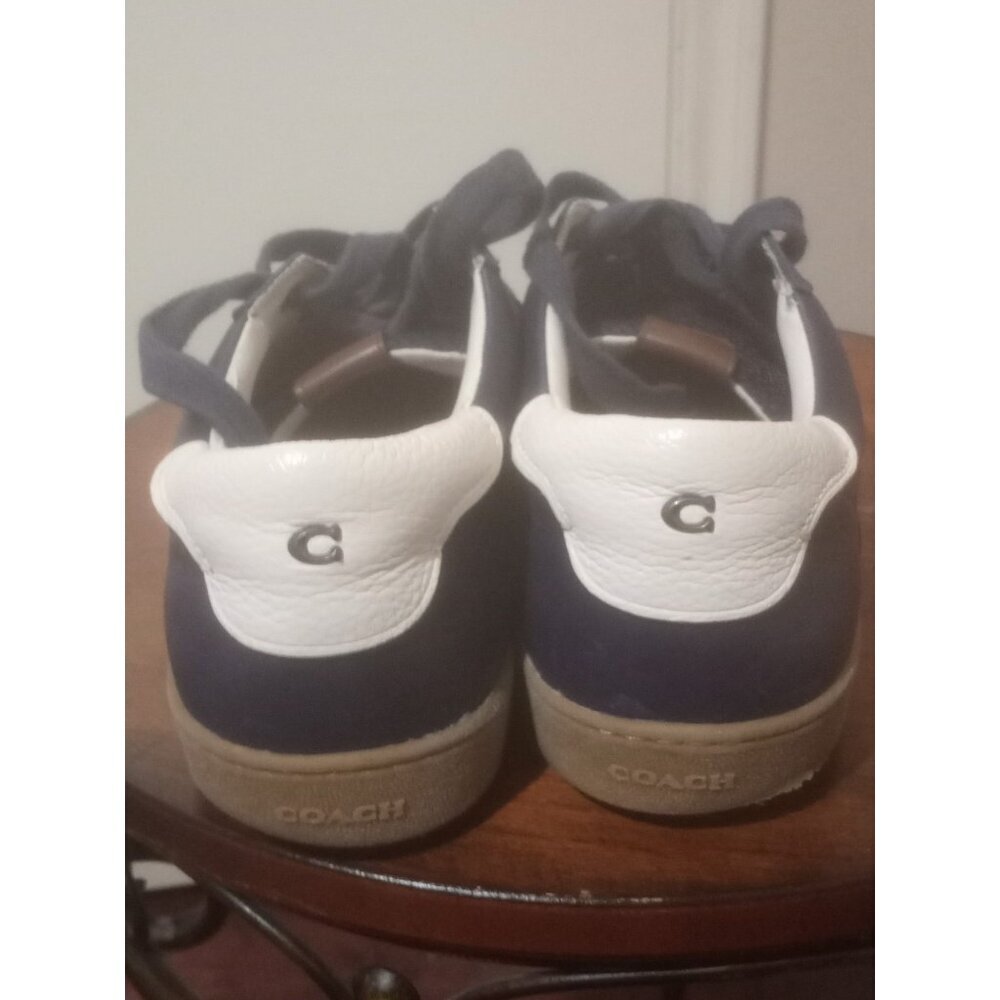 Coach Leather Court Sneaker Men’s Size 10.5 D Blue Lace Up Shoes - Picture 10 of 12
